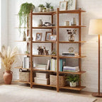 Christopher Knight Home Elliot Scaffale Moderno in Legno a 6 Ripiani Aperto per Esposizione e Archiviazione