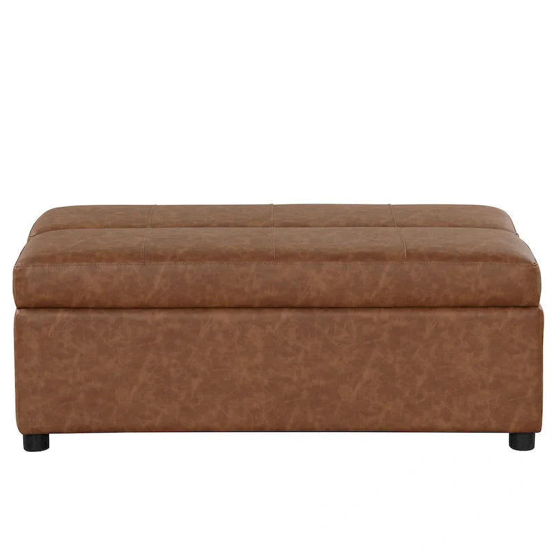 Divano letto pieghevole estraibile a forma di pouf singolo con materasso, letto per gli ospiti convertibile, divano letto rivestito in PU
