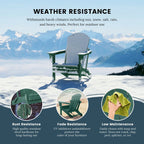 Polytrends Laguna Sedia Adirondack Pieghevole da Esterno per Patio Resistente allo Sbiadimento e alle Intemperie