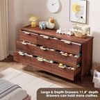 Cassettiera scanalata a 9 cassetti, Comò moderno, Mobile TV in legno, Design a profilo curvo, per soggiorno, corridoio