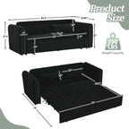 Divano letto moderno convertibile imbottito in velluto con braccioli arrotolati decorati con borchie in rame