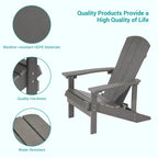 Bonosuki Sedie Adirondack da Esterno in Legno Resistente alle Intemperie - Set da 4